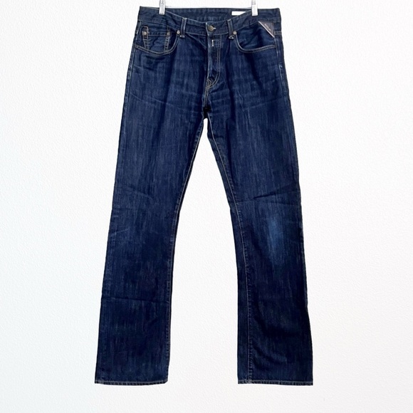 Replay Denim “Slohand” Straight Leg Denim Jeans SZ 34W 36L Blue - Picture 1 of 12
